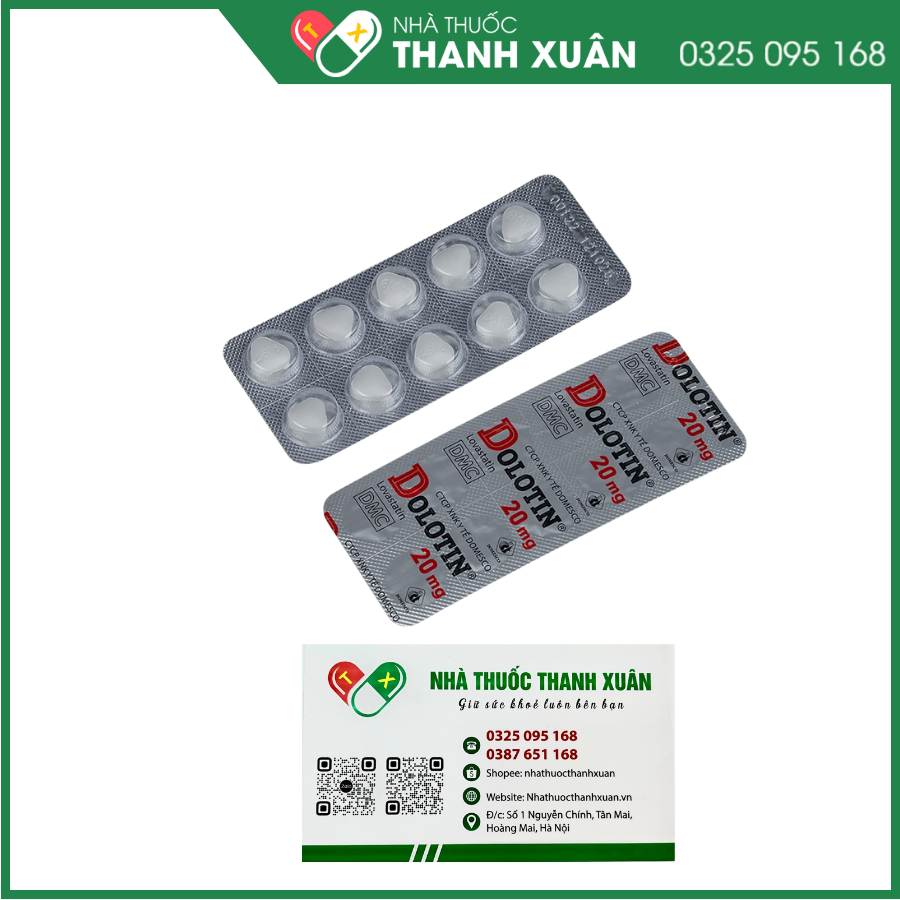 Dolotin 20 mg hỗ trợ dự phòng tiên phát bệnh mạch vành, tăng cholesterol huyết